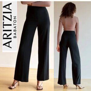 Aritzia Babaton Lincoln Wide Leg Pant High Waist Terado Black 12